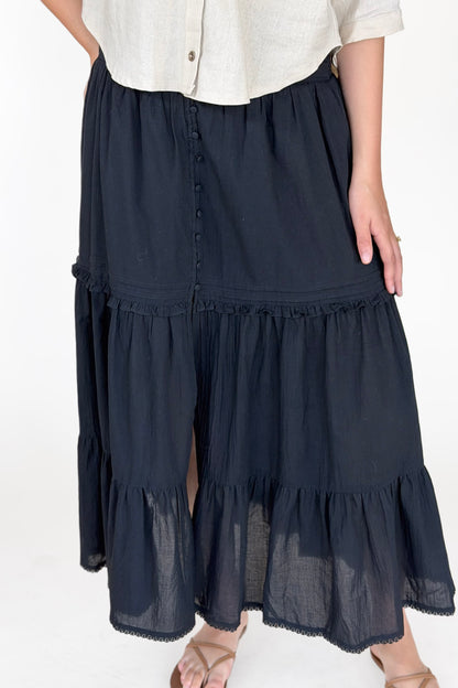Lacey Ruffle Boho Skirt