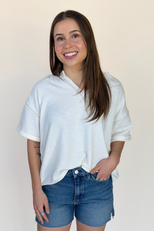 Emma Drop Shoulder Knit Top