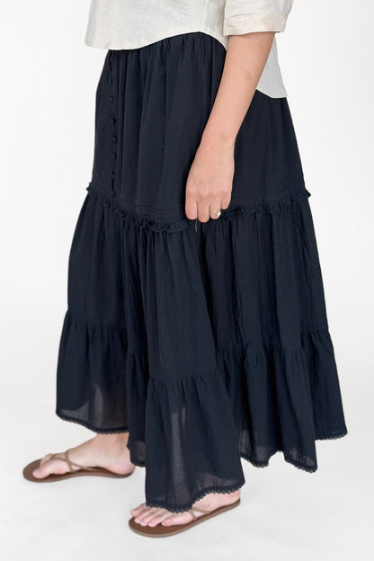 Lacey Ruffle Boho Skirt