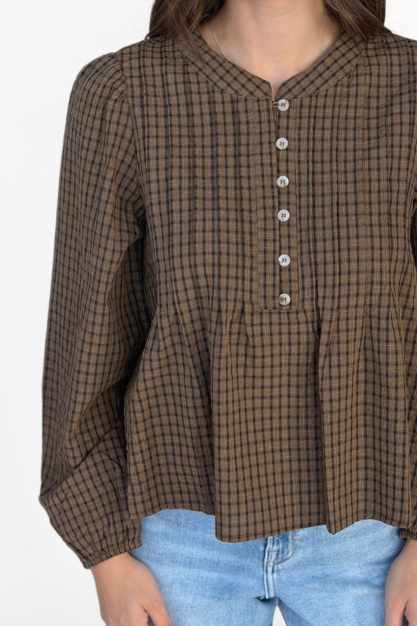 Melanie Plaid Blouse