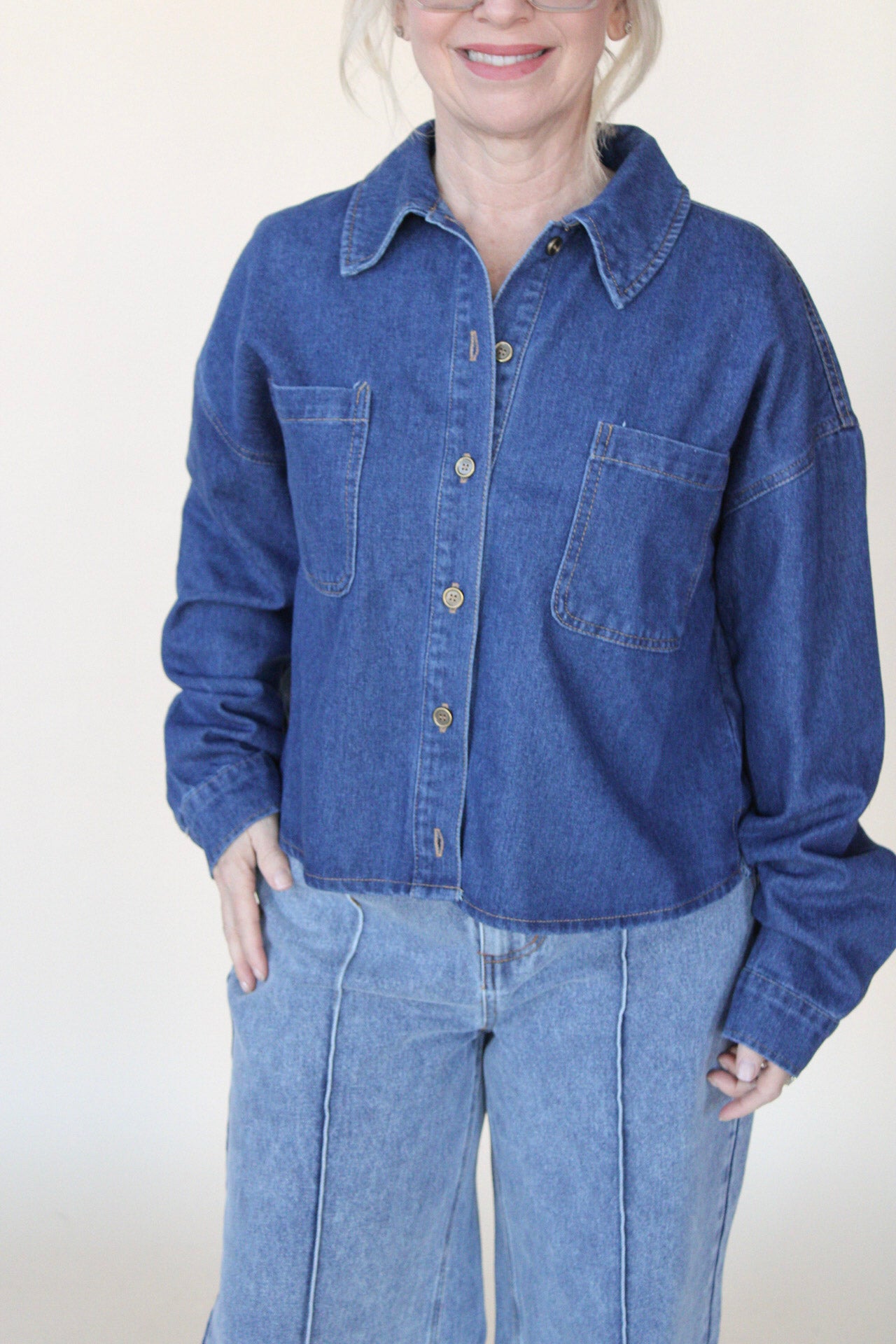 Cropped Denim Jacket