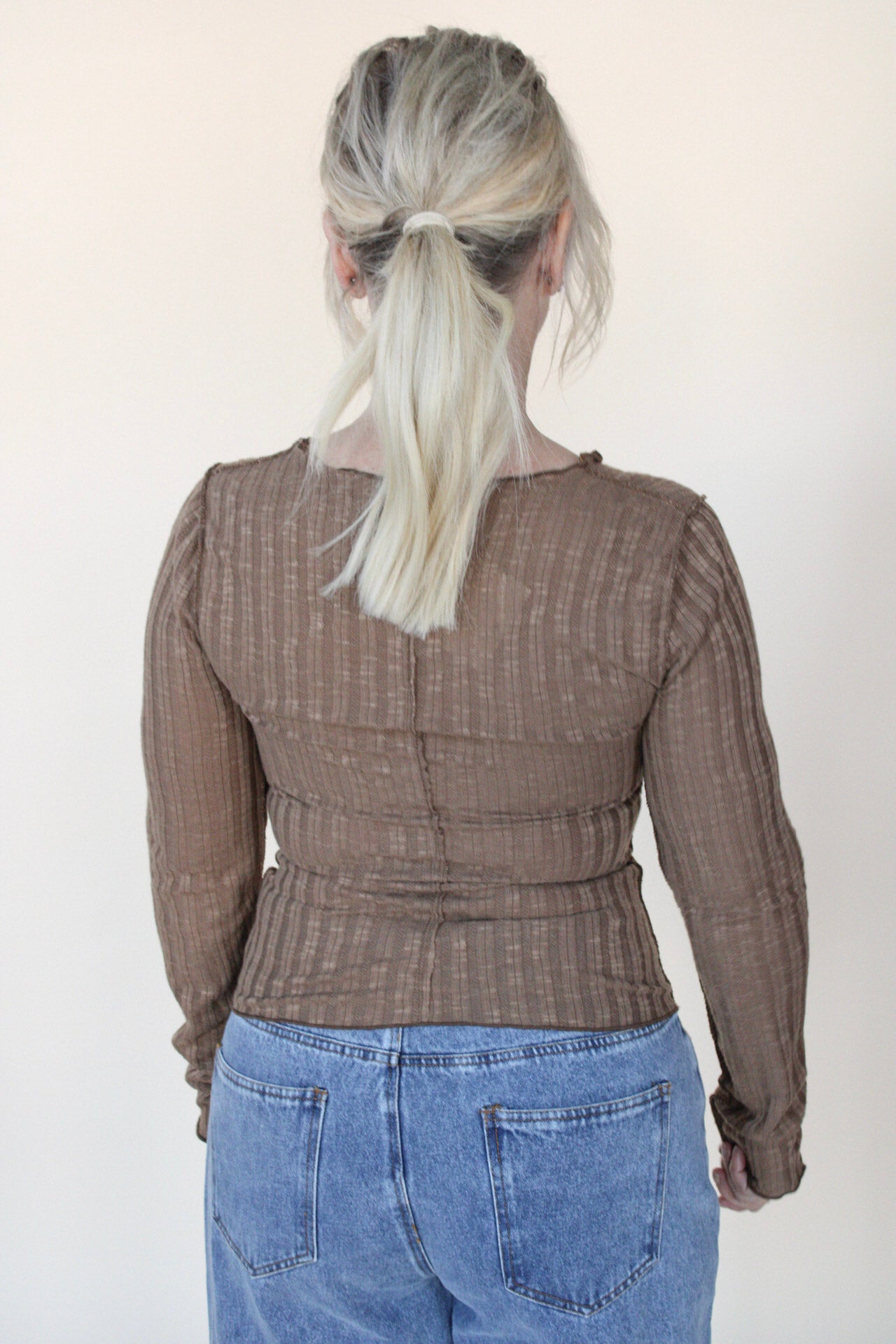 Bri Lettuce Hem Long Sleeve