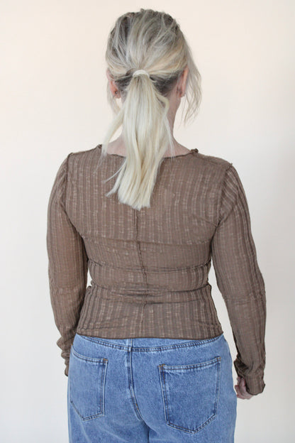 Bri Lettuce Hem Long Sleeve