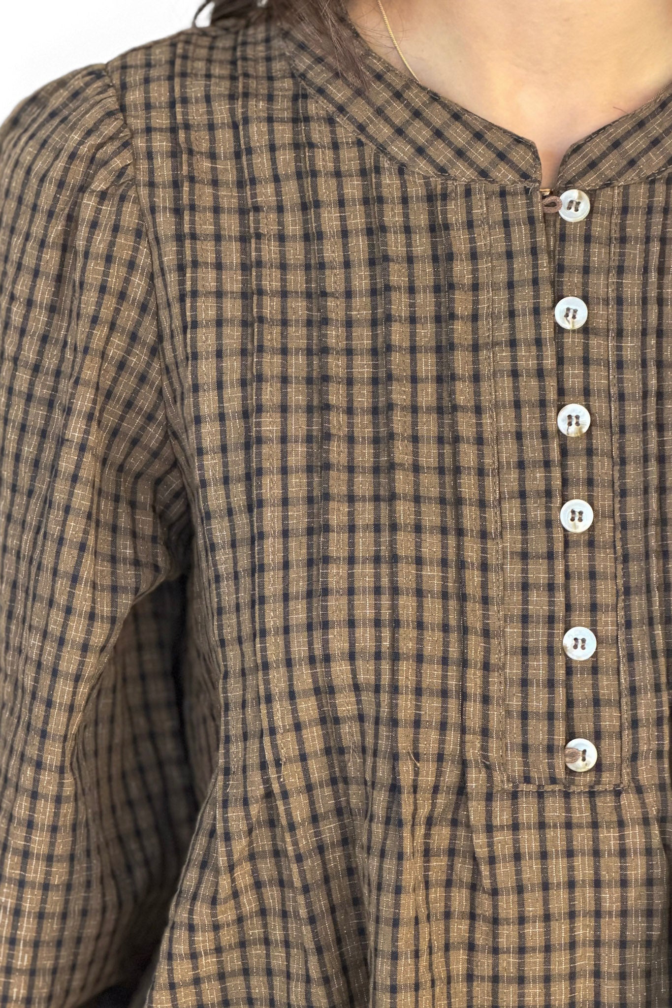 Melanie Plaid Blouse