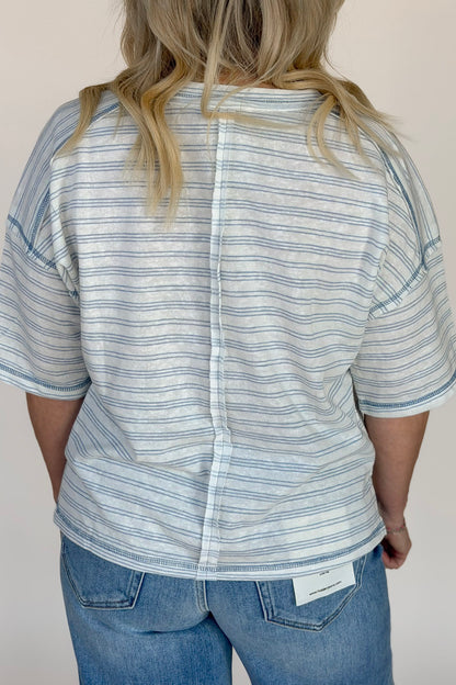 Aba Stripe Henley Top