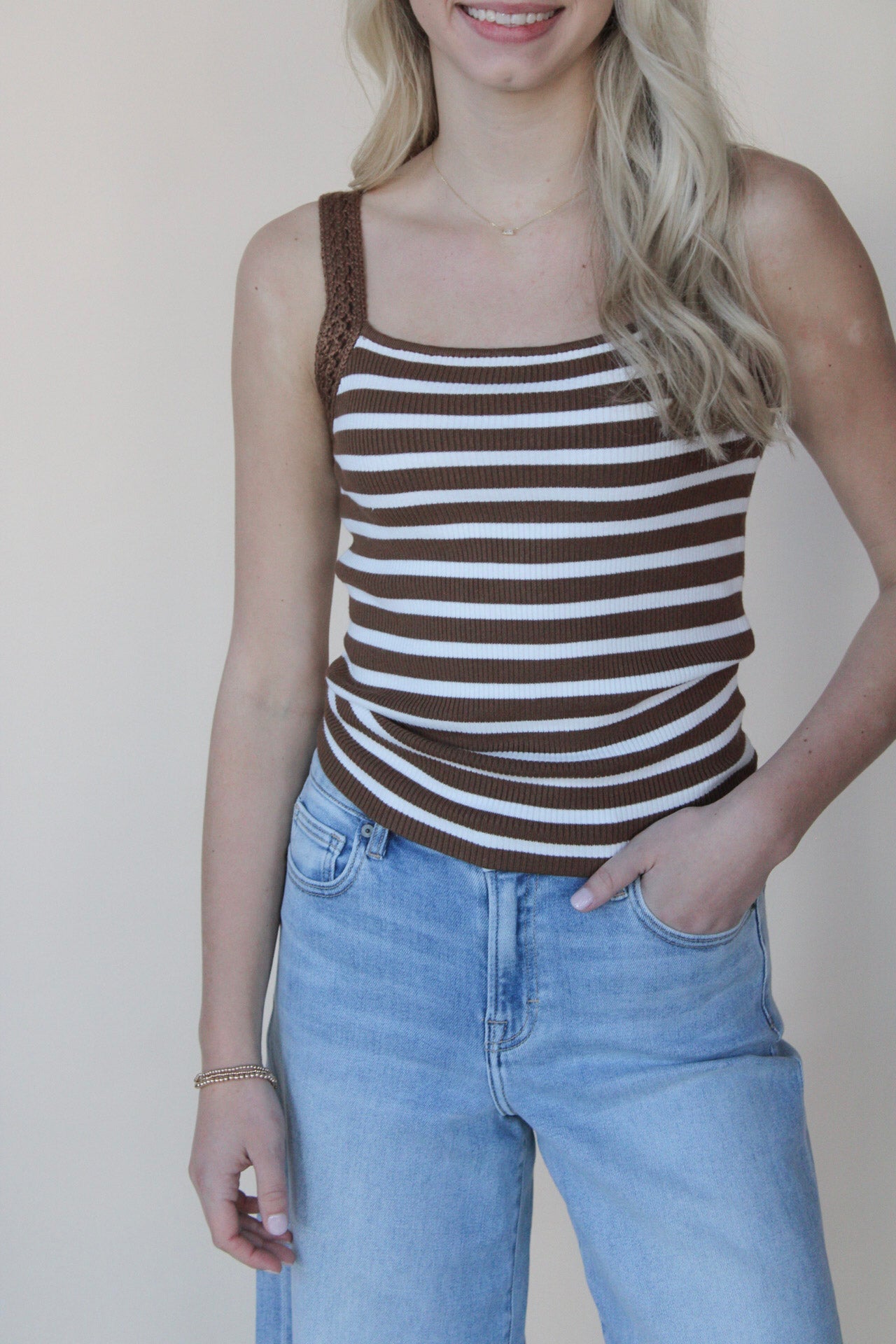 Caden Crochet Strap Top