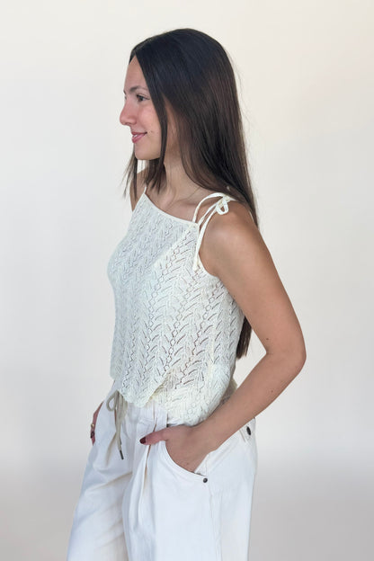 Pointelle Knit Cami Top