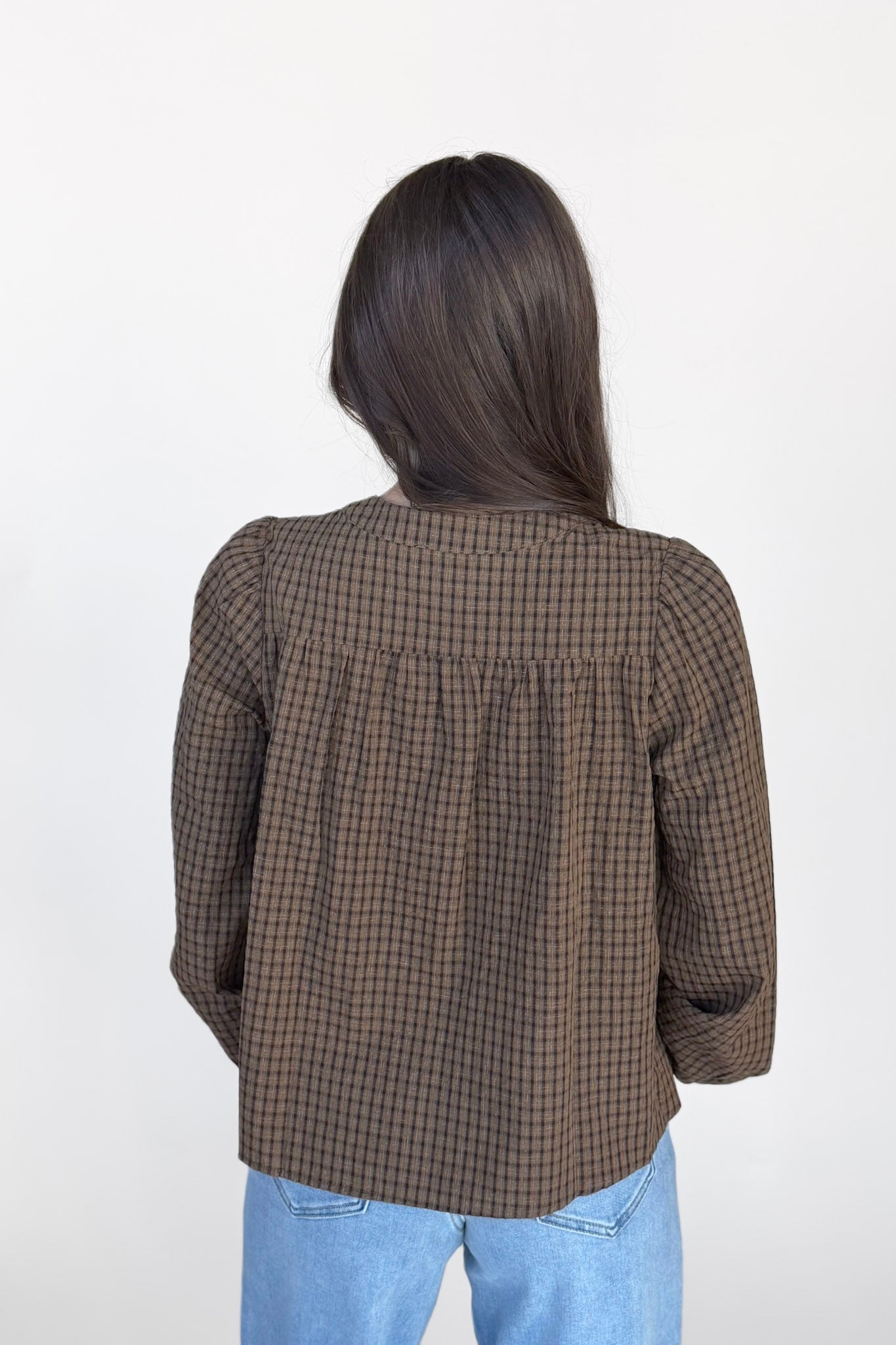 Melanie Plaid Blouse