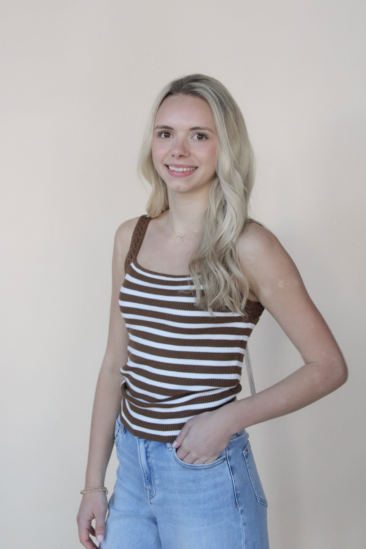 Caden Crochet Strap Top