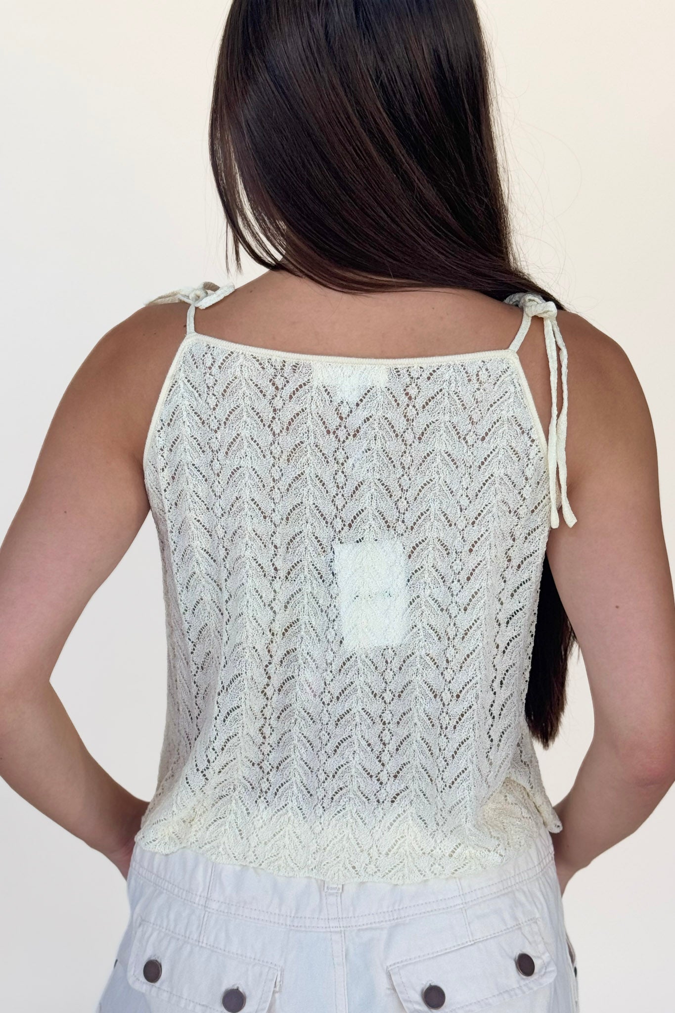 Pointelle Knit Cami Top