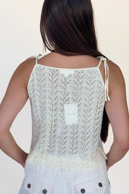Pointelle Knit Cami Top