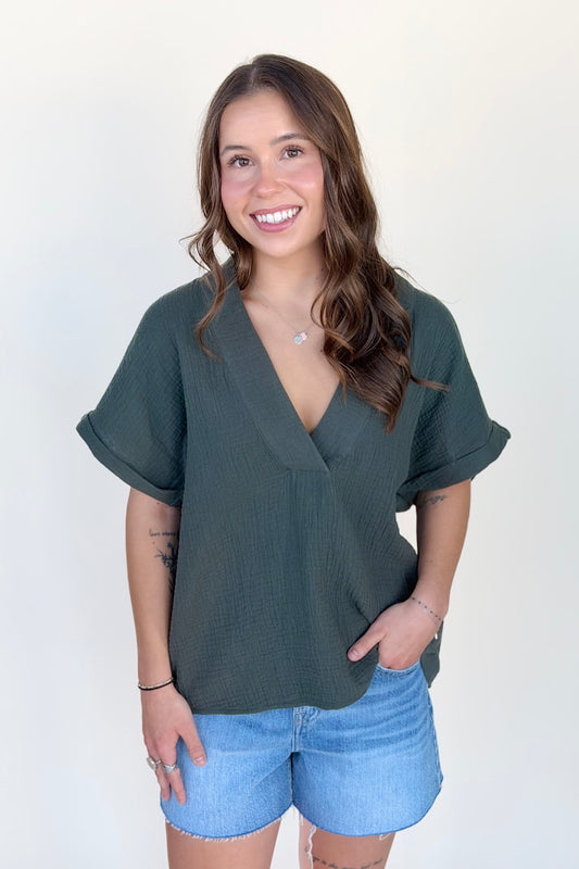 Effortless Boho Gauze Top