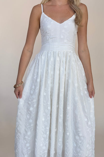 Dustyn Floral Detail Midi Dress