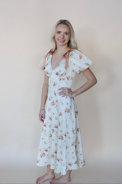 June Floral Midi dress