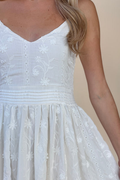 Dustyn Floral Detail Midi Dress