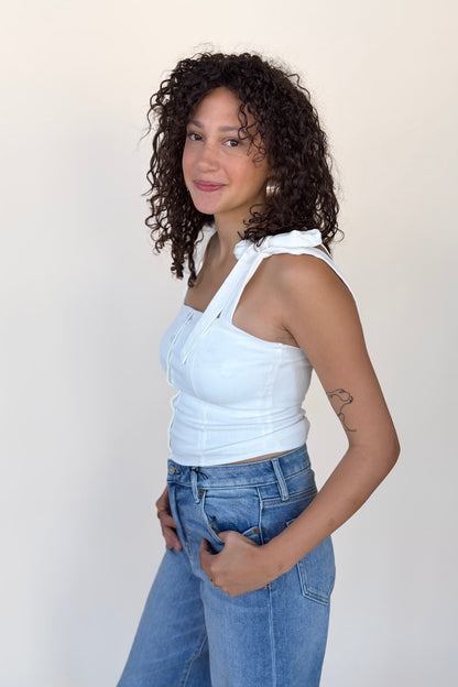 Carly Linen Button Down Top