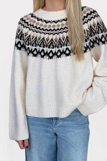 Fair Isle Crew Neck Sweater