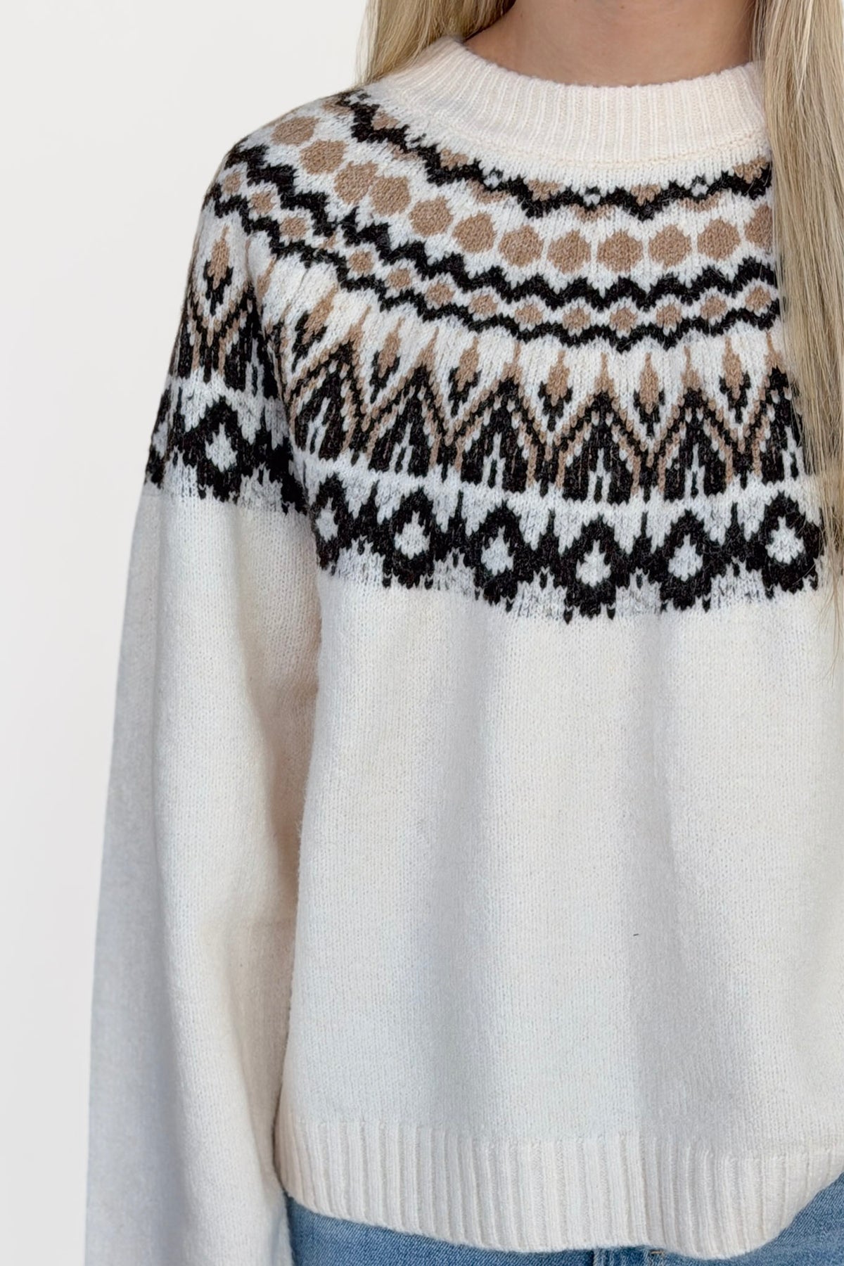 Fair Isle Crew Neck Sweater
