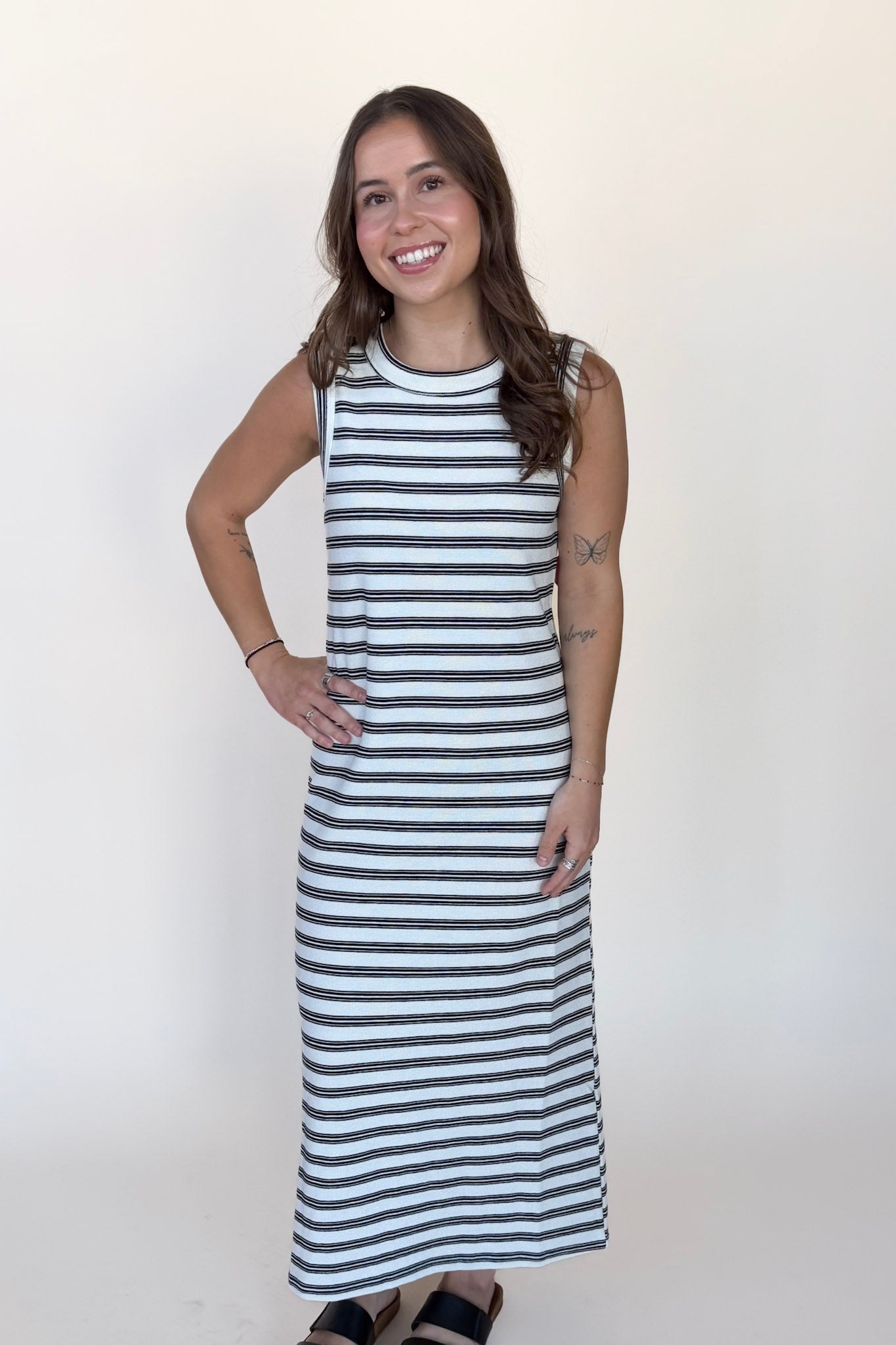 Brooke Stripe Midi Dress