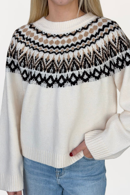 Fair Isle Crew Neck Sweater