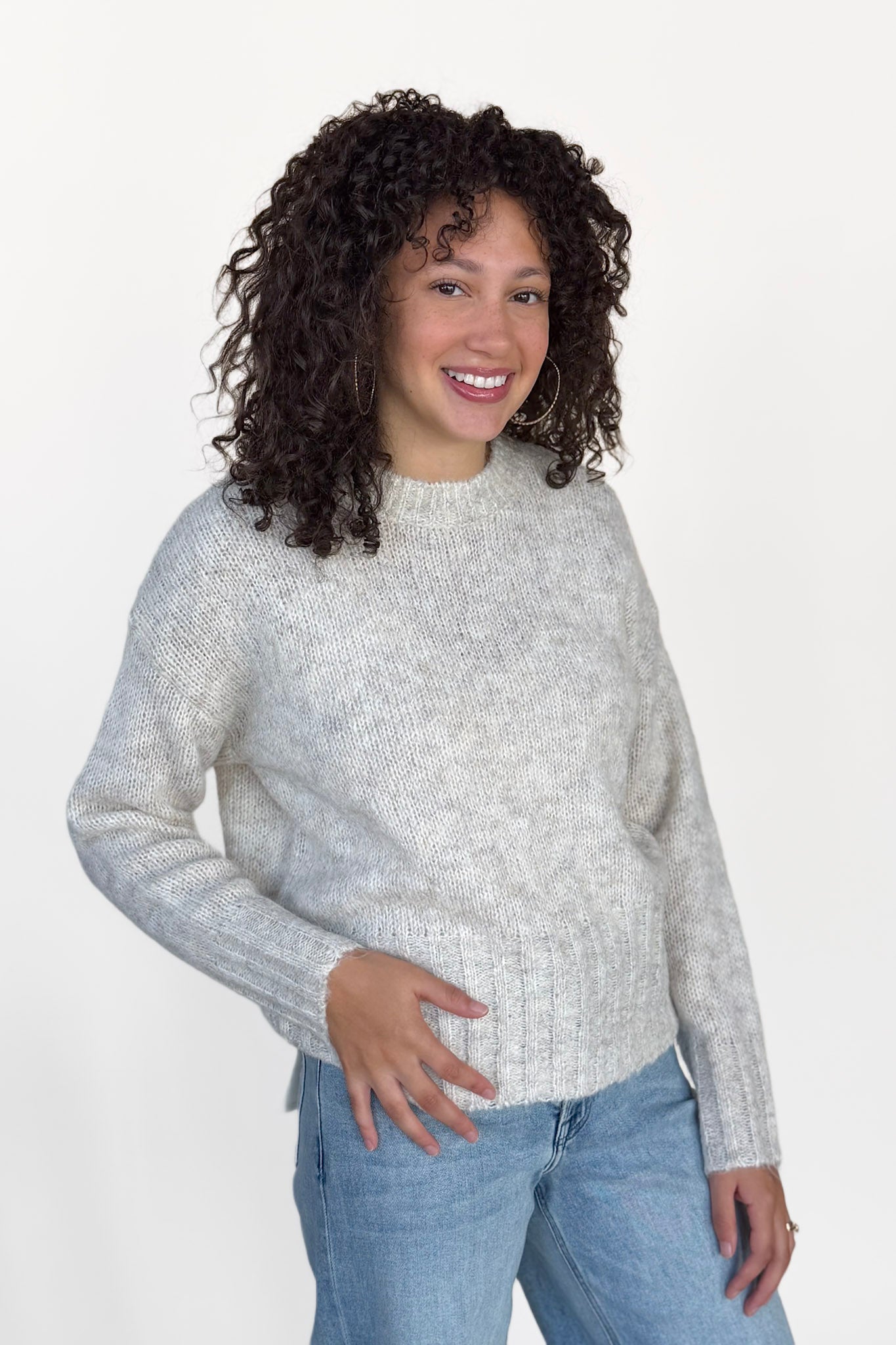 Crew Heathered Sweater
