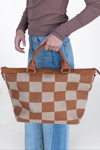June Jute Tote Bag