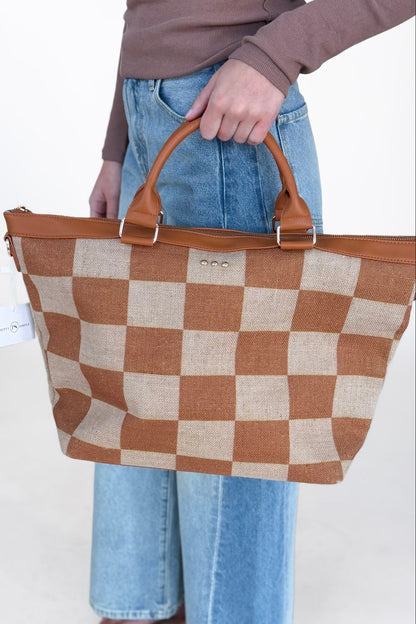 June Jute Tote Bag
