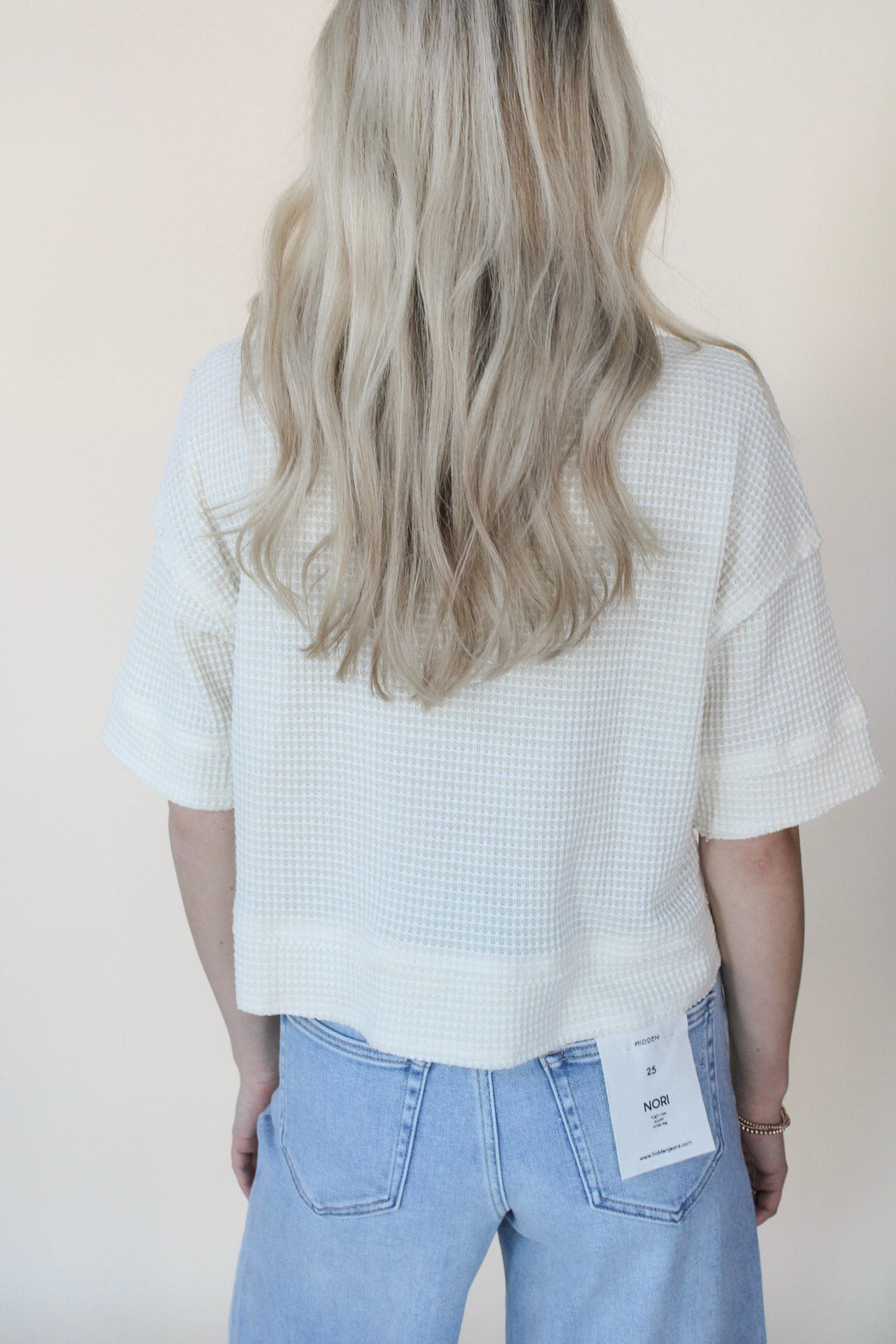 Waffle Knit Button Down