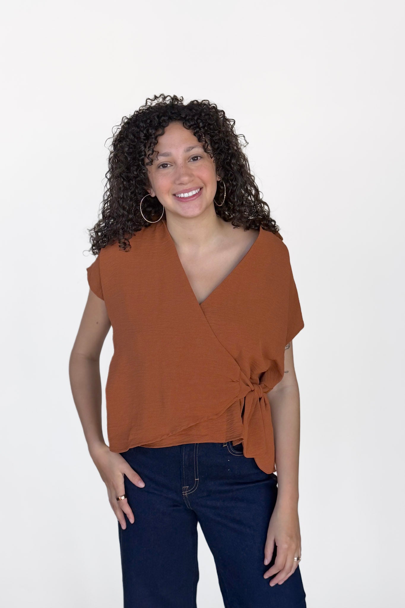 Andi Front Tie Blouse