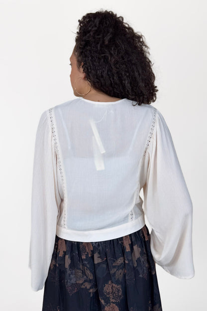 Brett V-Neck Button Down Blouse