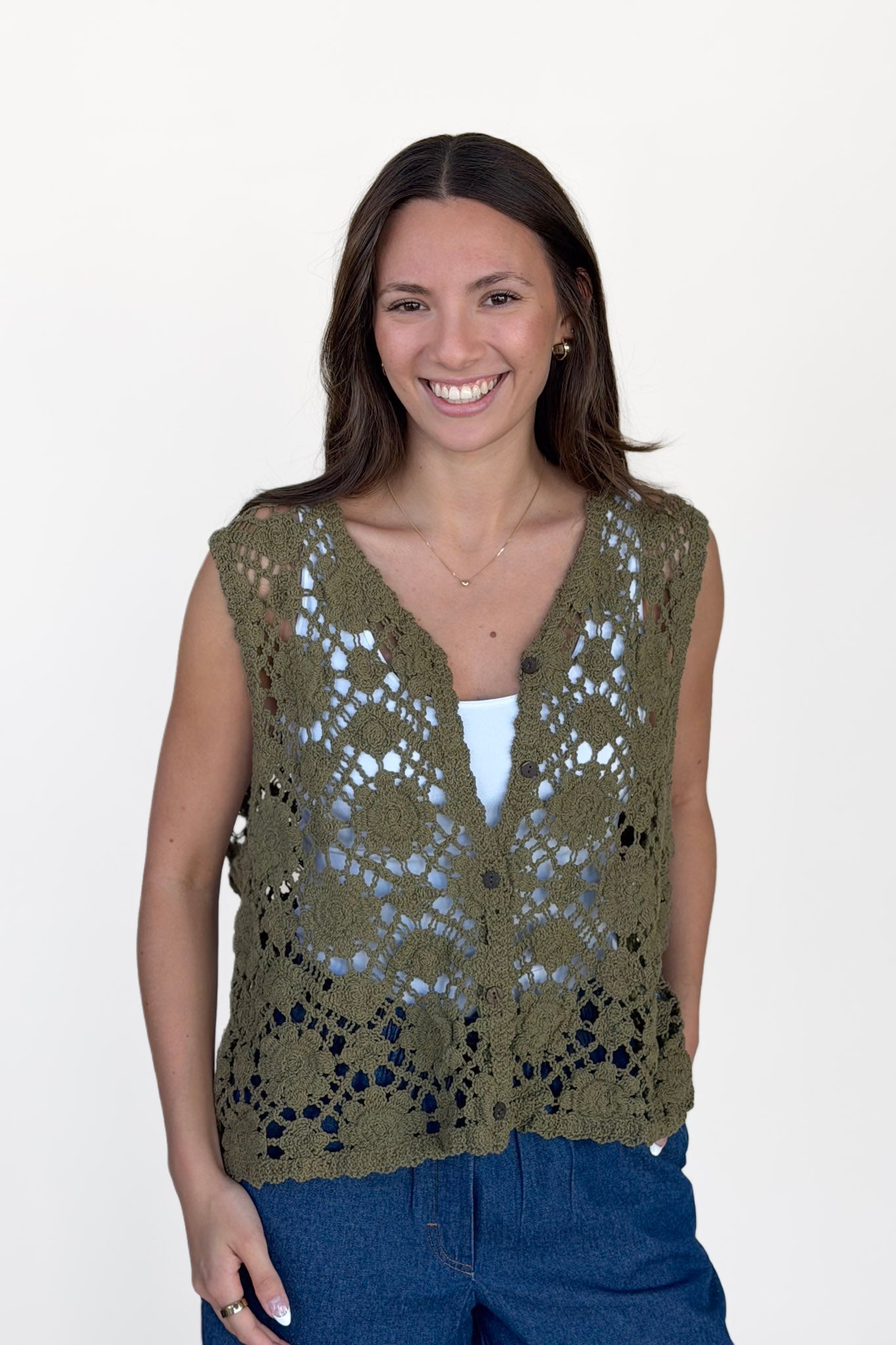 Boho Crochet Vest Top