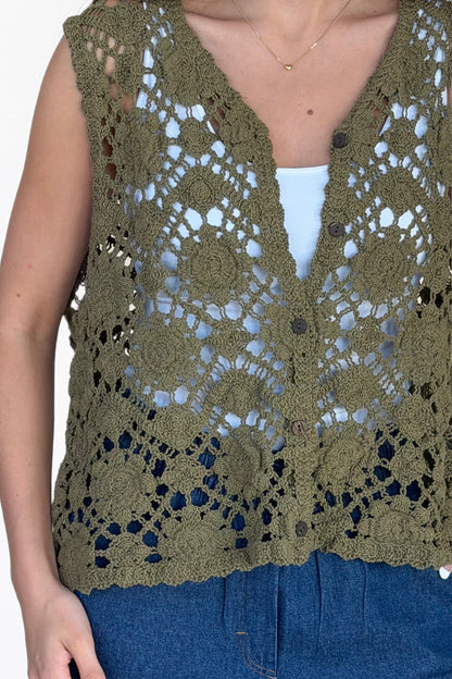 Boho Crochet Vest Top