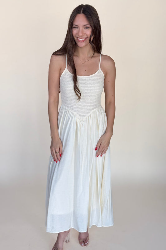 Charli Smocked Midi Dress