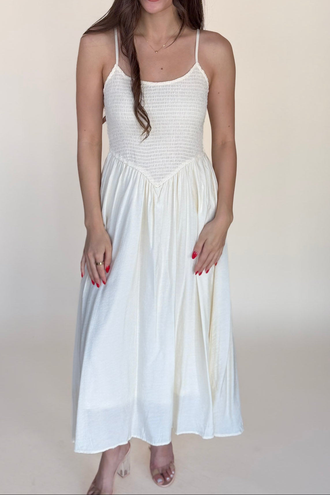 Charli Smocked Midi Dress