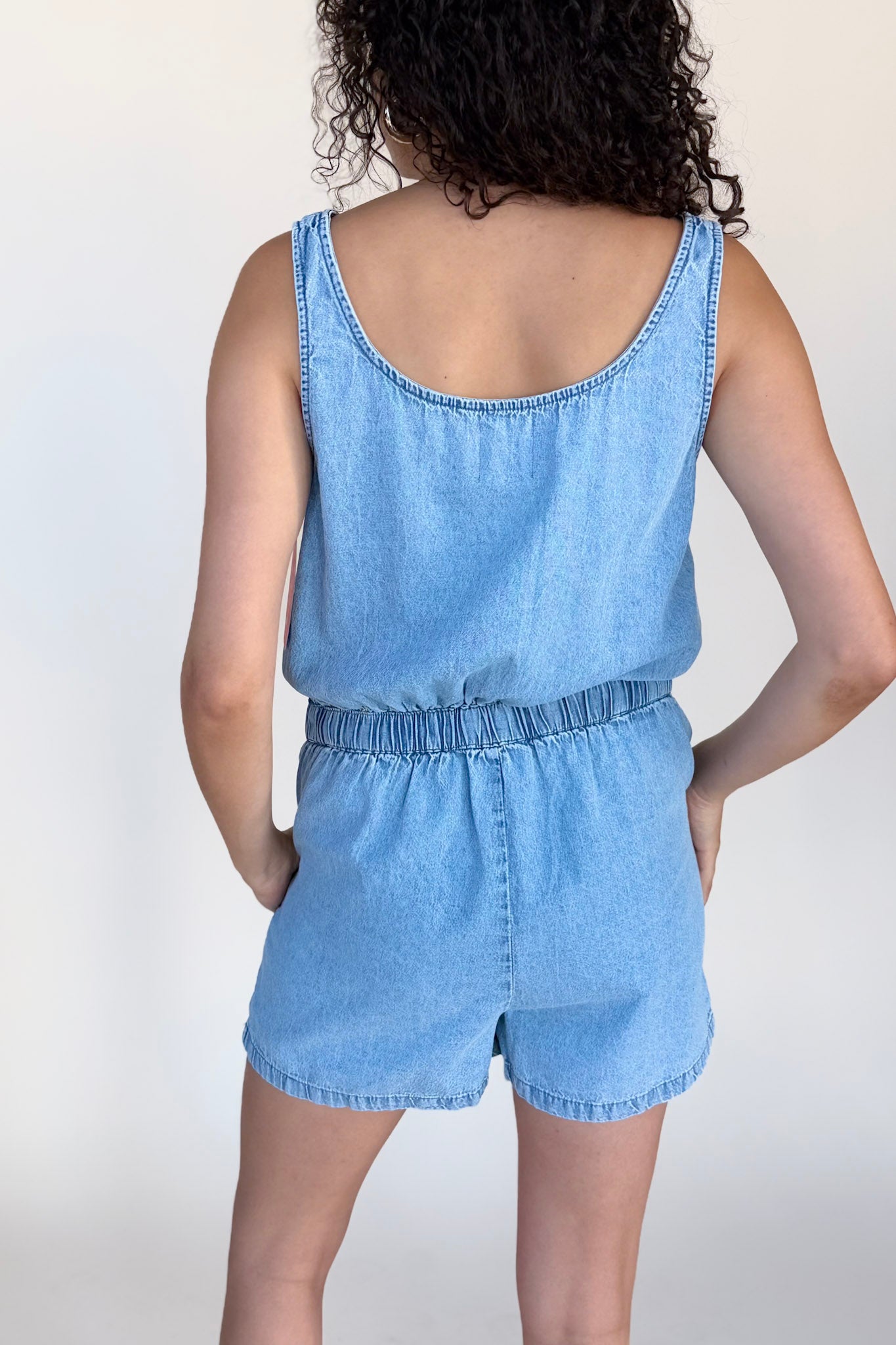 Hailey Denim Romper