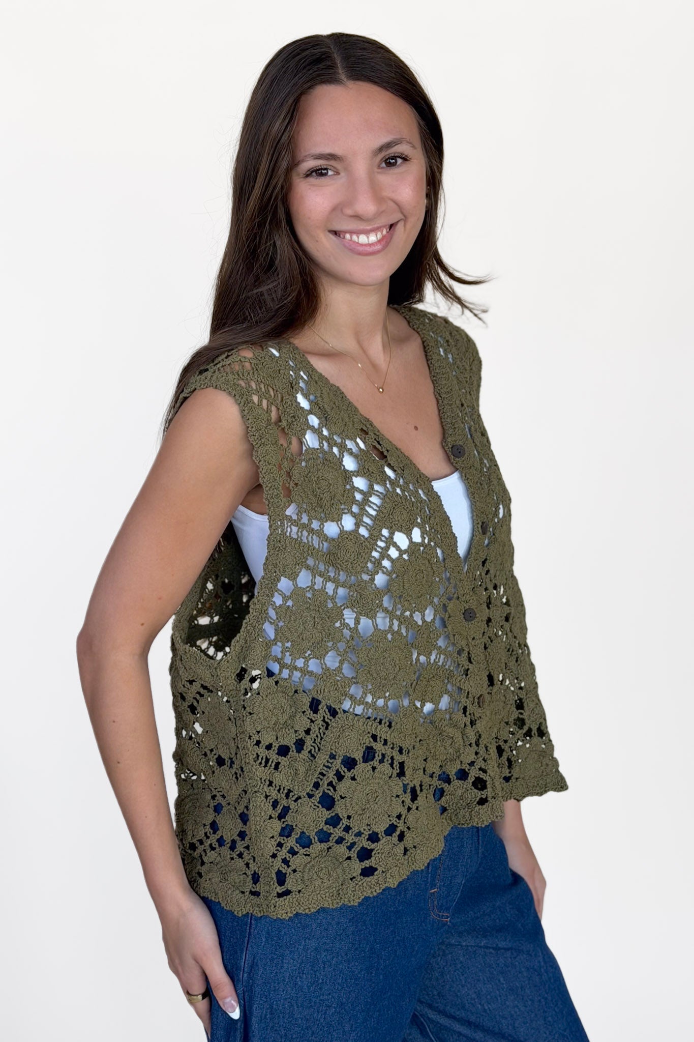 Boho Crochet Vest Top