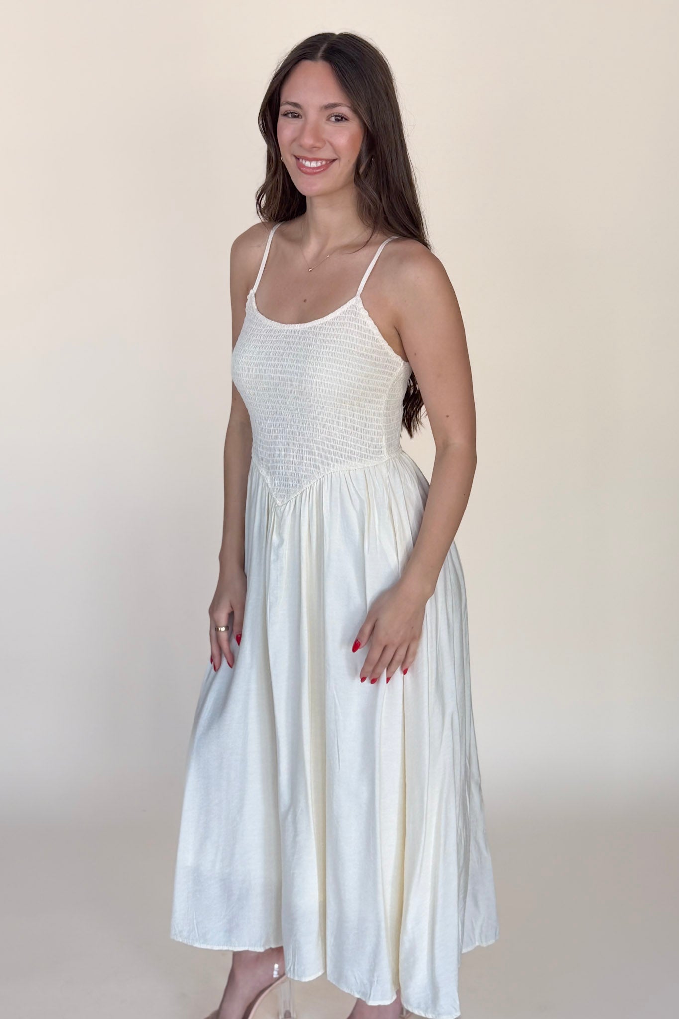 Charli Smocked Midi Dress