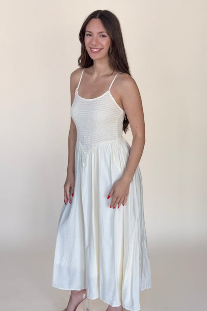 Charli Smocked Midi Dress