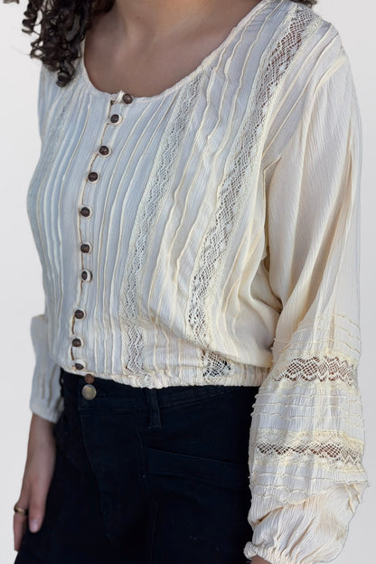 Dani Lace Trim Blouse