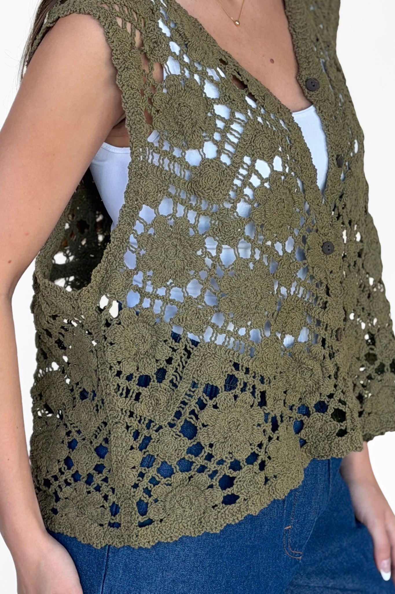 Boho Crochet Vest Top