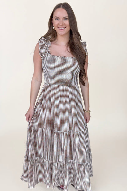 Lana Gingham Maxi Dress