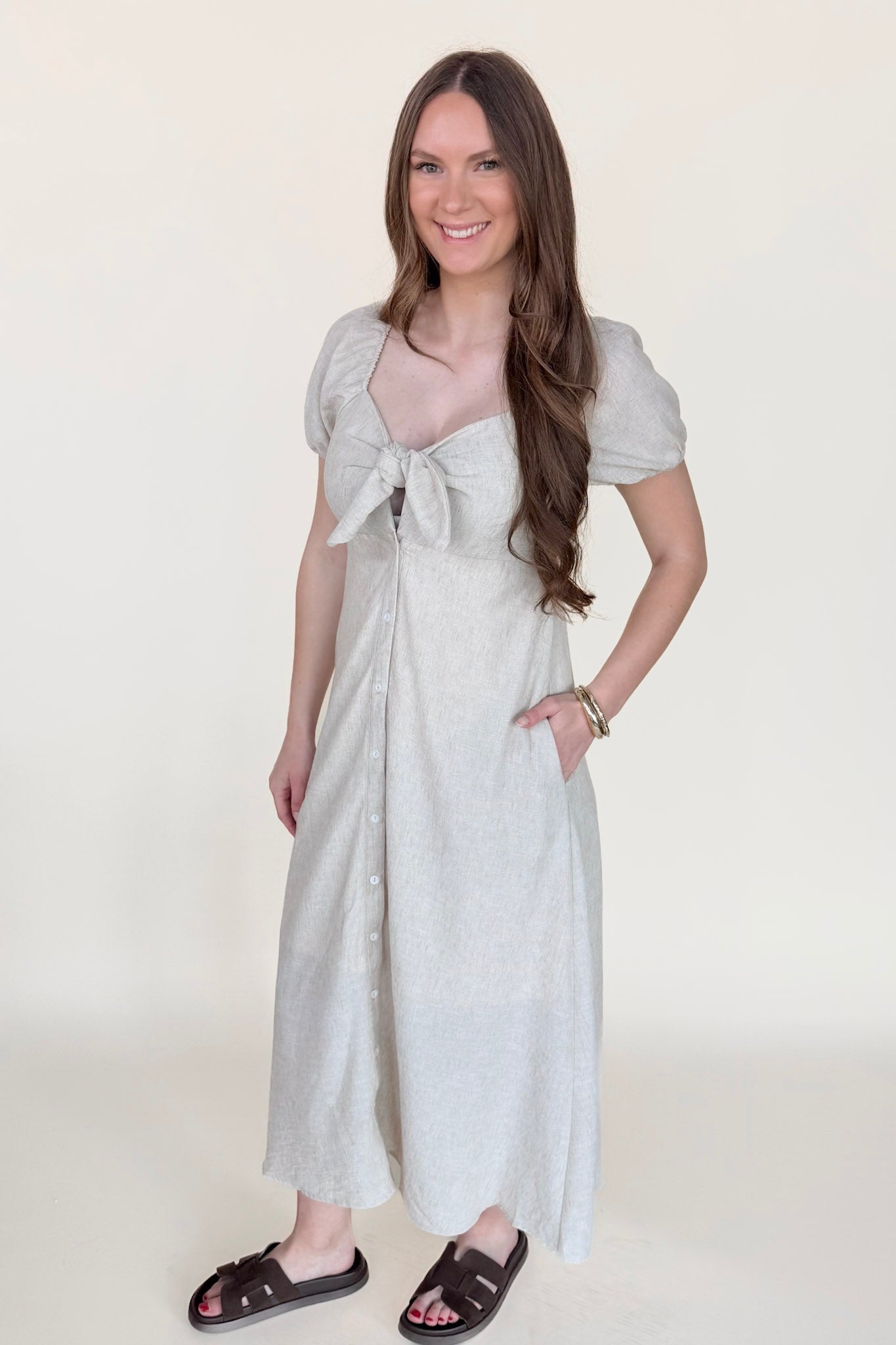 Georgia Puff Sleeve Maxi Dress