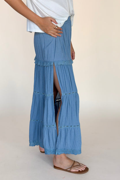 Molly Eyelet Maxi Skirt