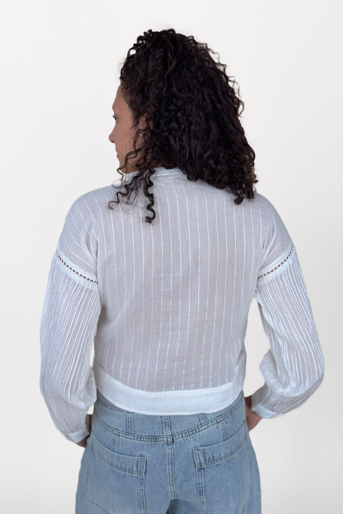 Faye Lace Up Blouse