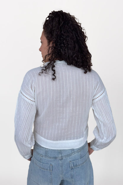Faye Lace Up Blouse