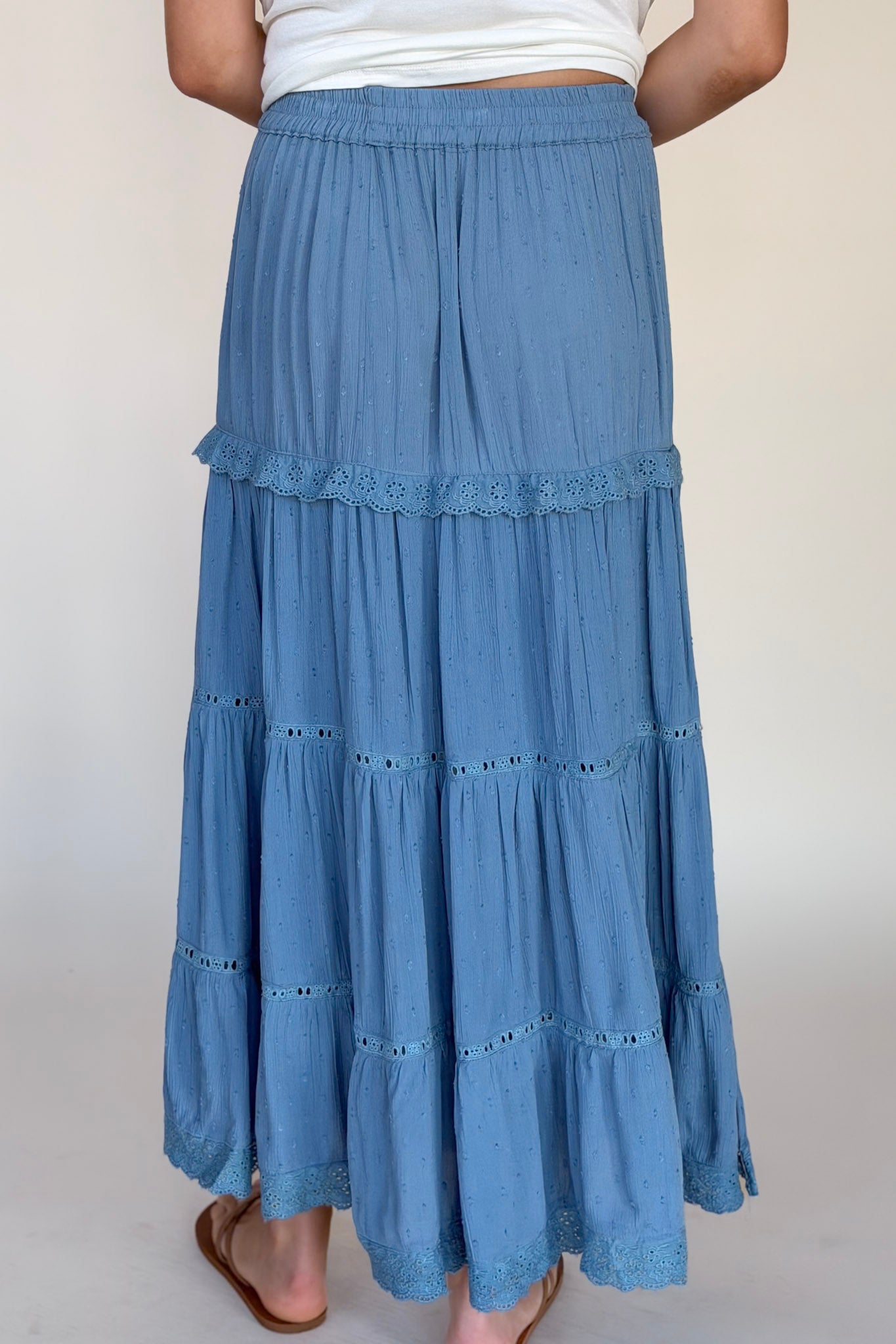 Molly Eyelet Maxi Skirt