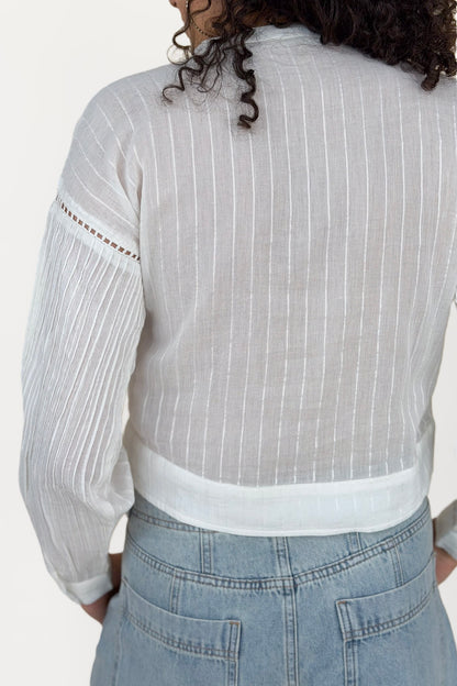 Faye Lace Up Blouse