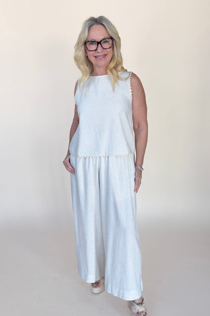 Mya Linen Wide Leg Pant