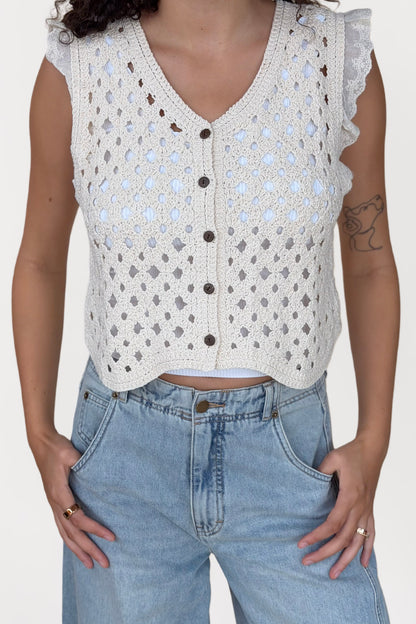 Drew Crochet Knit Top