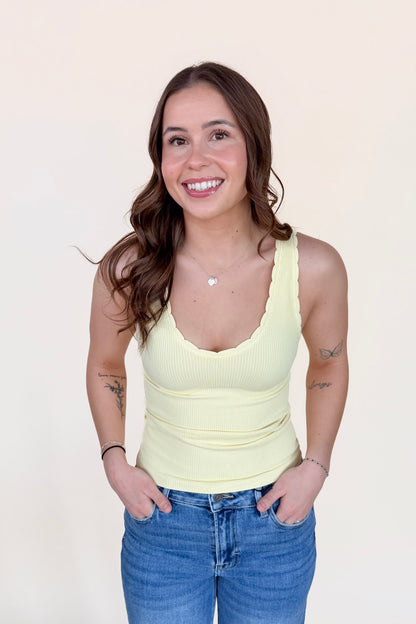Scallop Edge Reversible Tank - more colors availabe